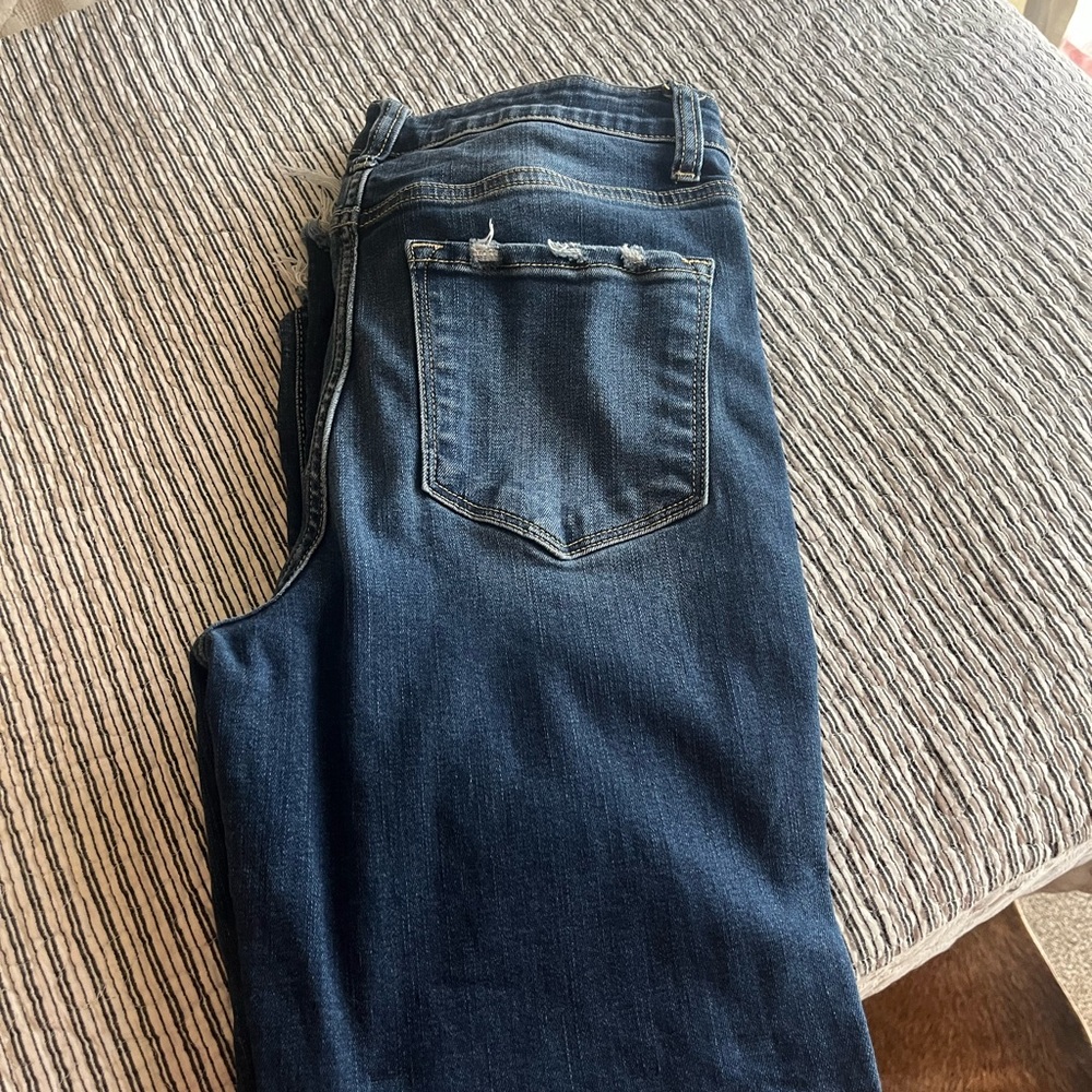 Vervet distressed straight leg jeans